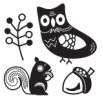 Мини-Штампы 'Owl & Squirrel'